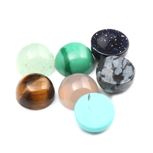 Zotoone 4 mm Cabochon Beads for Jewelry Making Crystal Quartz Natural Stone Round Random Color CAB Cabochon Beads Handmake DIY for Jewelry Making Diameter 4 MM (20pcs) - Image 4