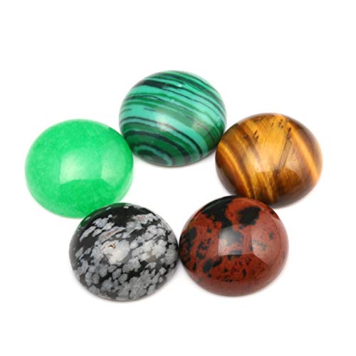 Zotoone 4 mm Cabochon Beads for Jewelry Making Crystal Quartz Natural Stone Round Random Color CAB Cabochon Beads Handmake DIY for Jewelry Making Diameter 4 MM (20pcs) - Image 5