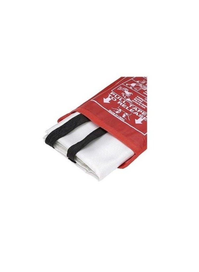 Fire Blanket 1.2 m × 1.2 m – Glass-Fibre Fire Safety Blanket, CE / EN 1869 Standard, Quick-Release Pouch - Image 2