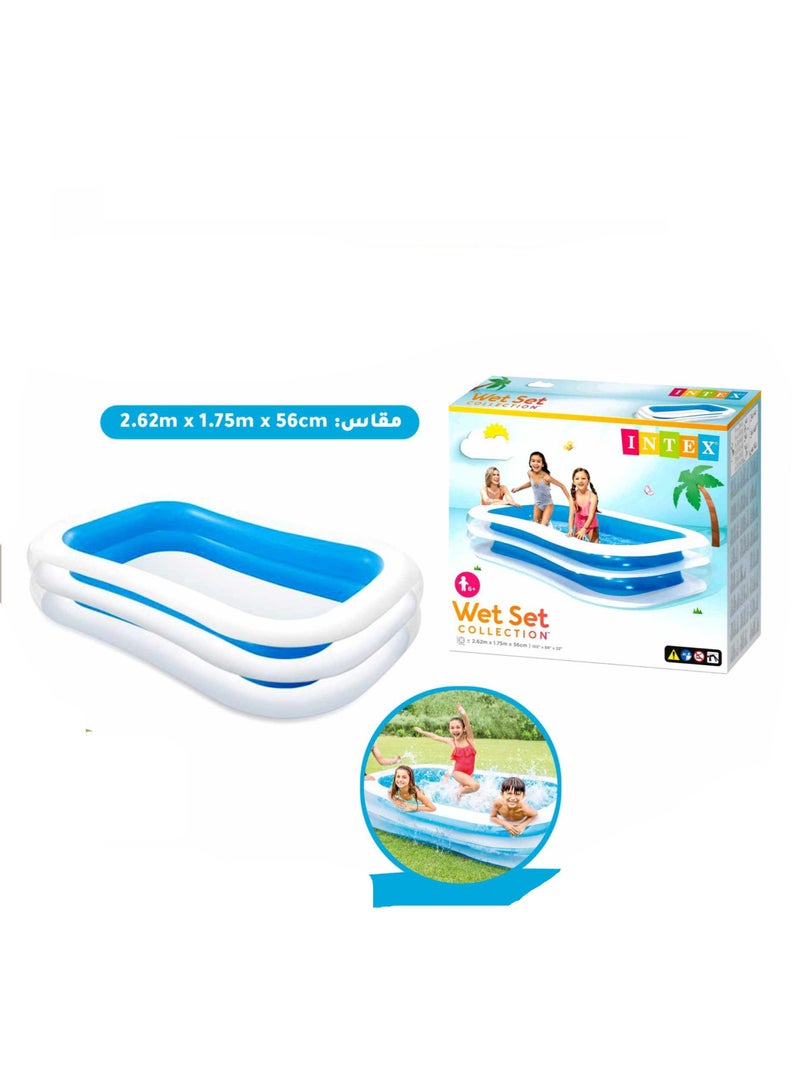 INTEX Swim Center Inflatable Family Pool 262x175x56cm