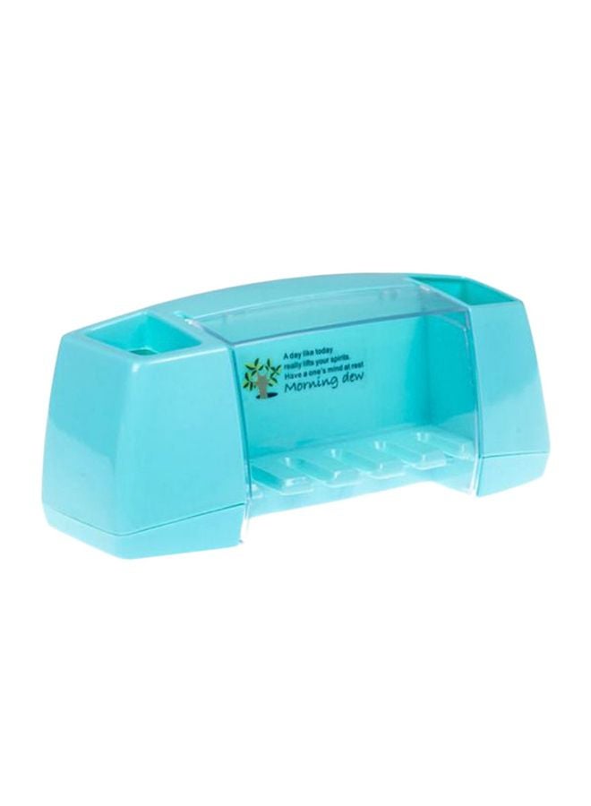 Beauenty 2-In-1 Suction Toothbrush And Toothpaste Holder Turquoise 22x8.5x7cm