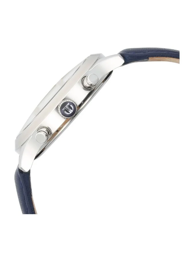 تيتان Men Multifunction Display Watch With Blue Leather Strap - 1874SL02