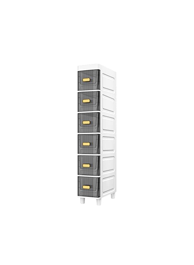 Slim Bathroom Cabinet, Bathroom Shelves, Waterproof Design, Standing Storage Cabinet with Slide Out Drawers, Narrow Floor Bathroom Organizer Next to Toilet (6)  - Image 2