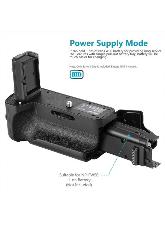 Neewer - Vertical Battery Grip Replacement, Compatible with Sony VG-C2EM Works with NP-FW50 Battery for Sony A7 II A7S II and A7R II Cameras (Battery NOT Included) - Image 1