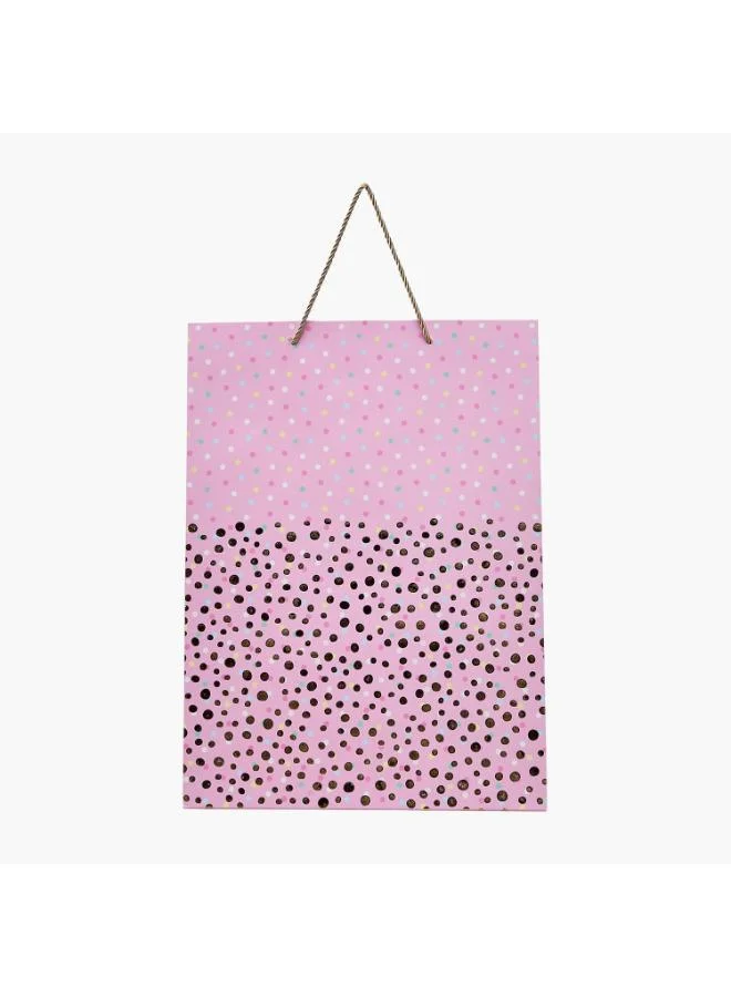 فايندز Findz Dot Print Paper Gift Bag - Large