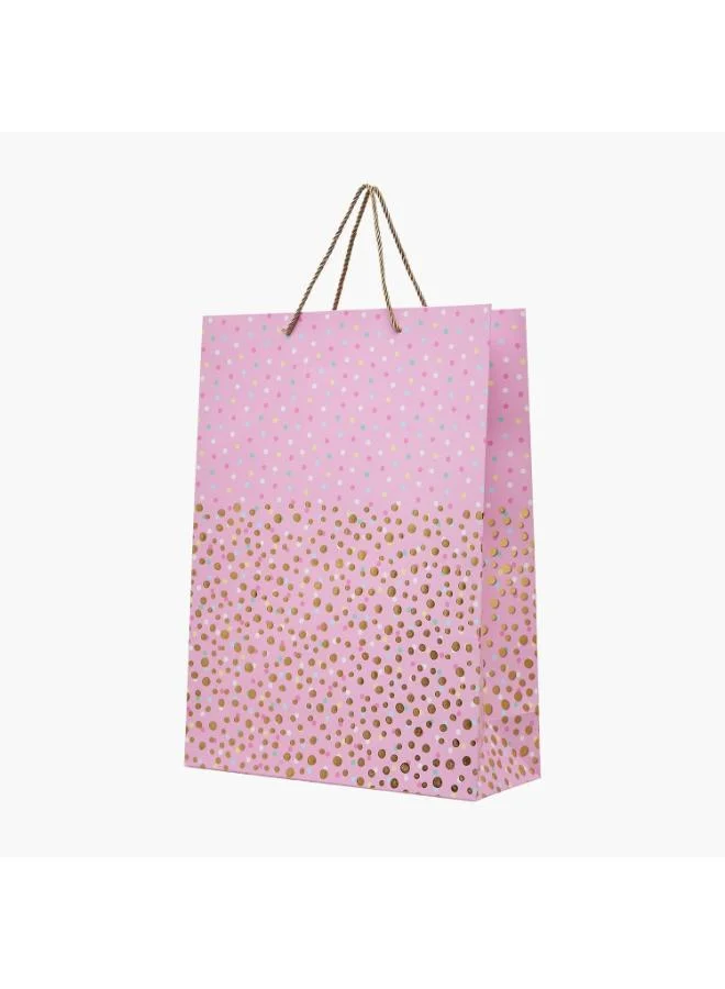 فايندز Findz Dot Print Paper Gift Bag - Large