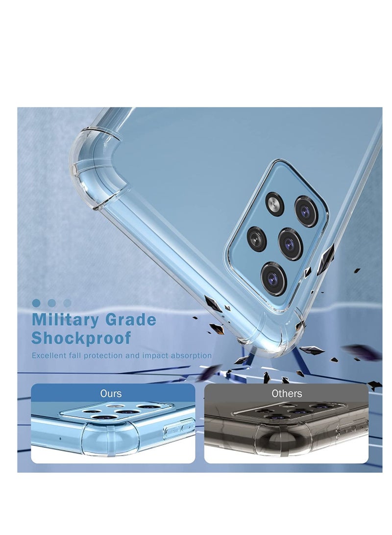 erorex [1+2+2] Case for Galaxy A73 5G, Protective Cover with Screen Protector [2 Pack] + Camera Lens Protector [2 Pack] Shockproof Crystal Clear Slim Cover for Galaxy A73 5G (Galaxy A73 5G, Clear) - Image 3