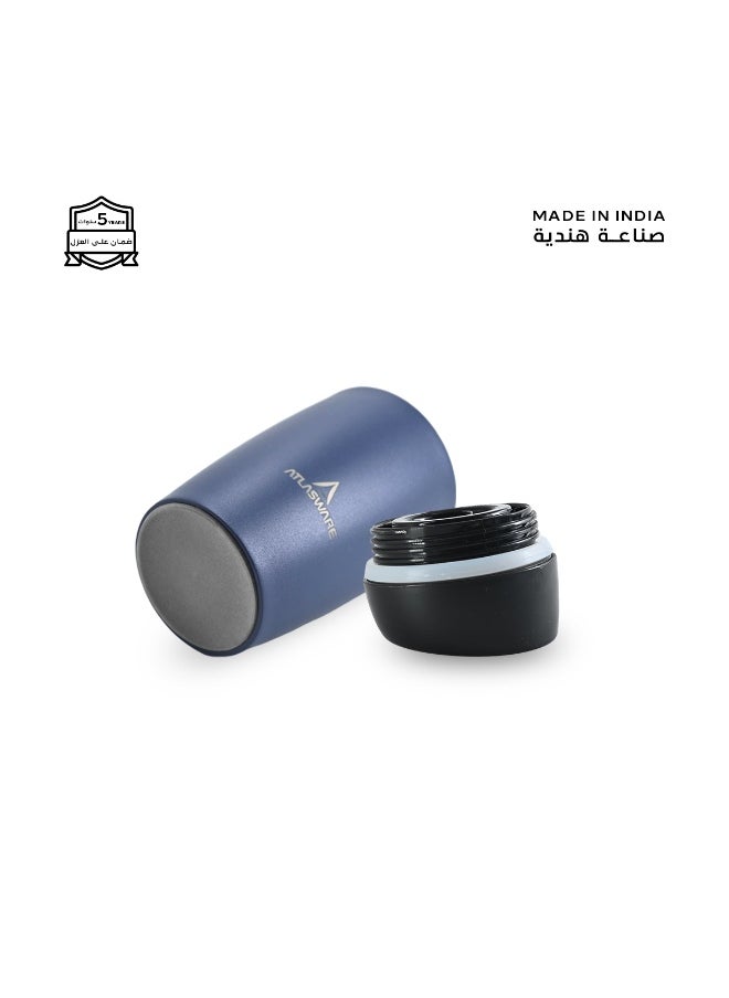 Atlasware A cup (mug) suitable for all drinks, with a capacity of 300ml. It keeps cold for 12 hours and hot for 6 hours, Navy Blue  - Image 4