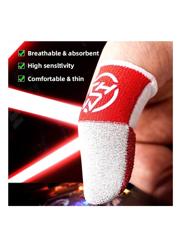 ACEDAYS 2 Pairs Mobile Game Touch Screen Finger Sleeve Super Highly Sensitive Feelers Smooth Operation Sweat Absorbing Odorless Breathable Seamless Finger Sleeve For Pubg And Much Other Games Play - (Red/With Box) - Image 5