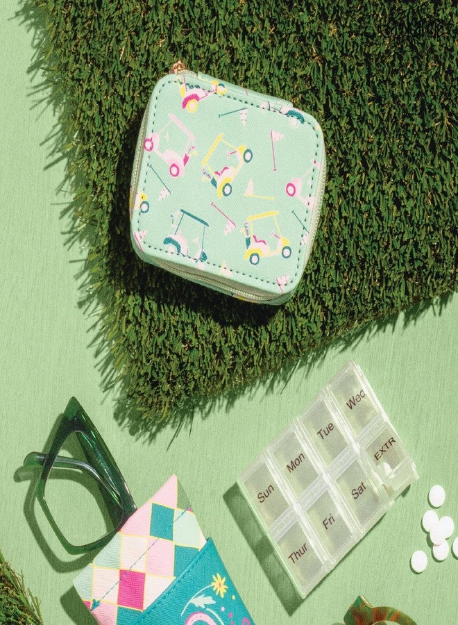Karma, Travel Pill Case, Weekly Travel Pill Organizer, Removable 8-Compartment Pill Box, Travel Pill Medicine Organizer, Bows - Image 2