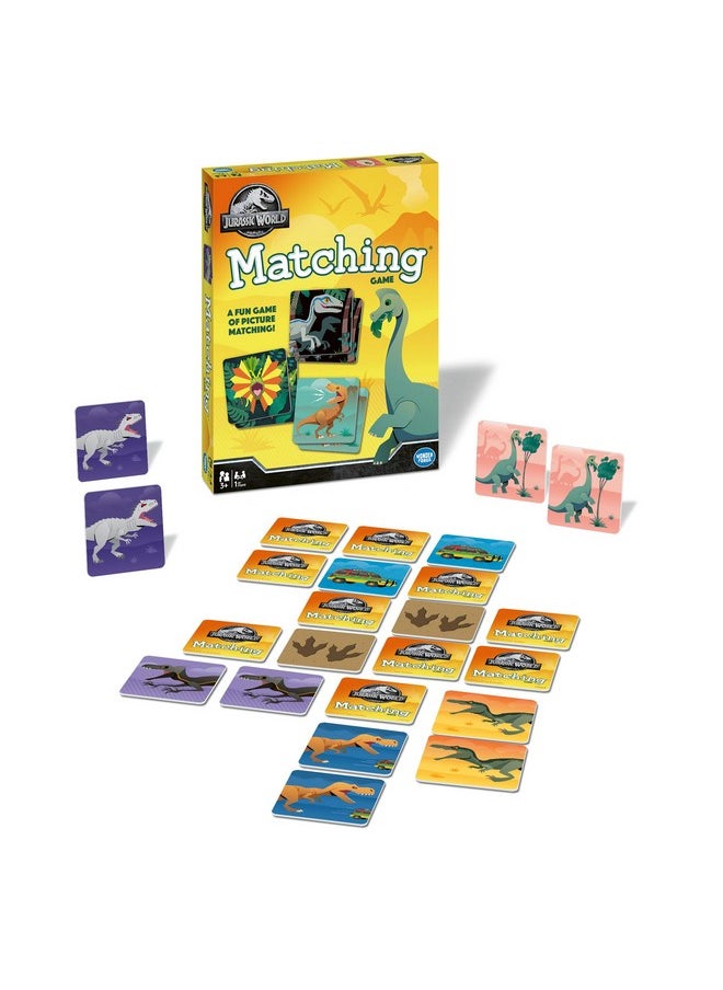 Wonder Forge Wonder Forge Jurassic World Matching Game | Exciting Memory Enhancer | Engaging Game for Kids and Adults | Featuring Glow-in-the-dark Dinosaur Outlines | Suitable for Age 3 and Up  - Image 1