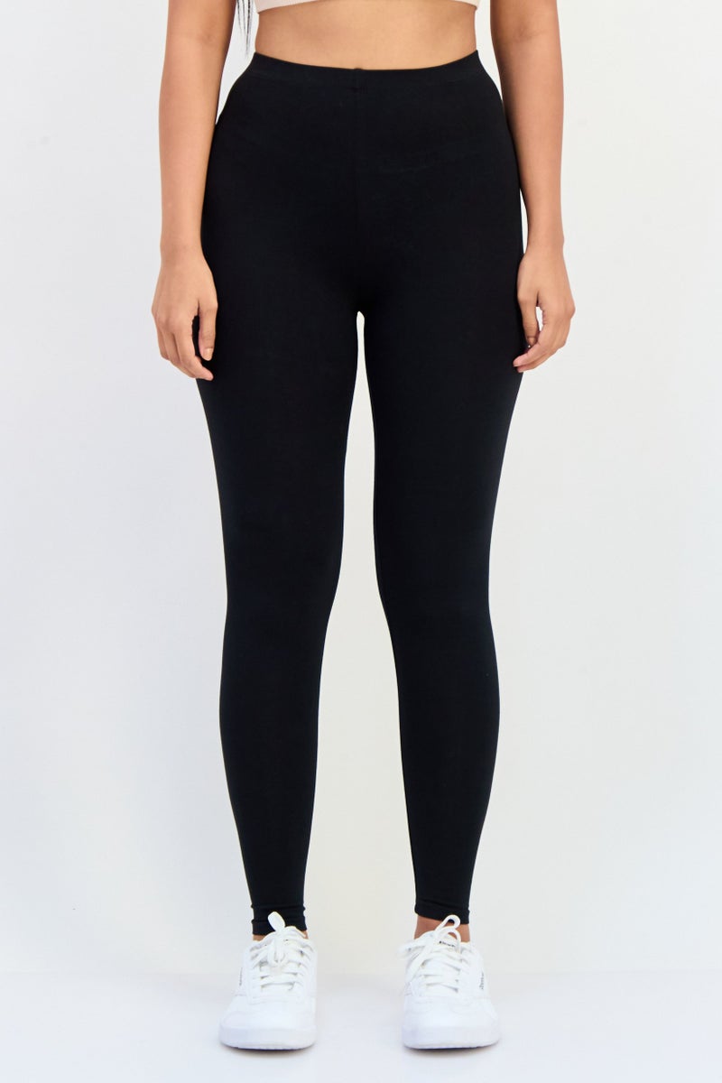 English Laundry Women 2 Pieces Full Length Plain Leggings, Multicolor - Image 4