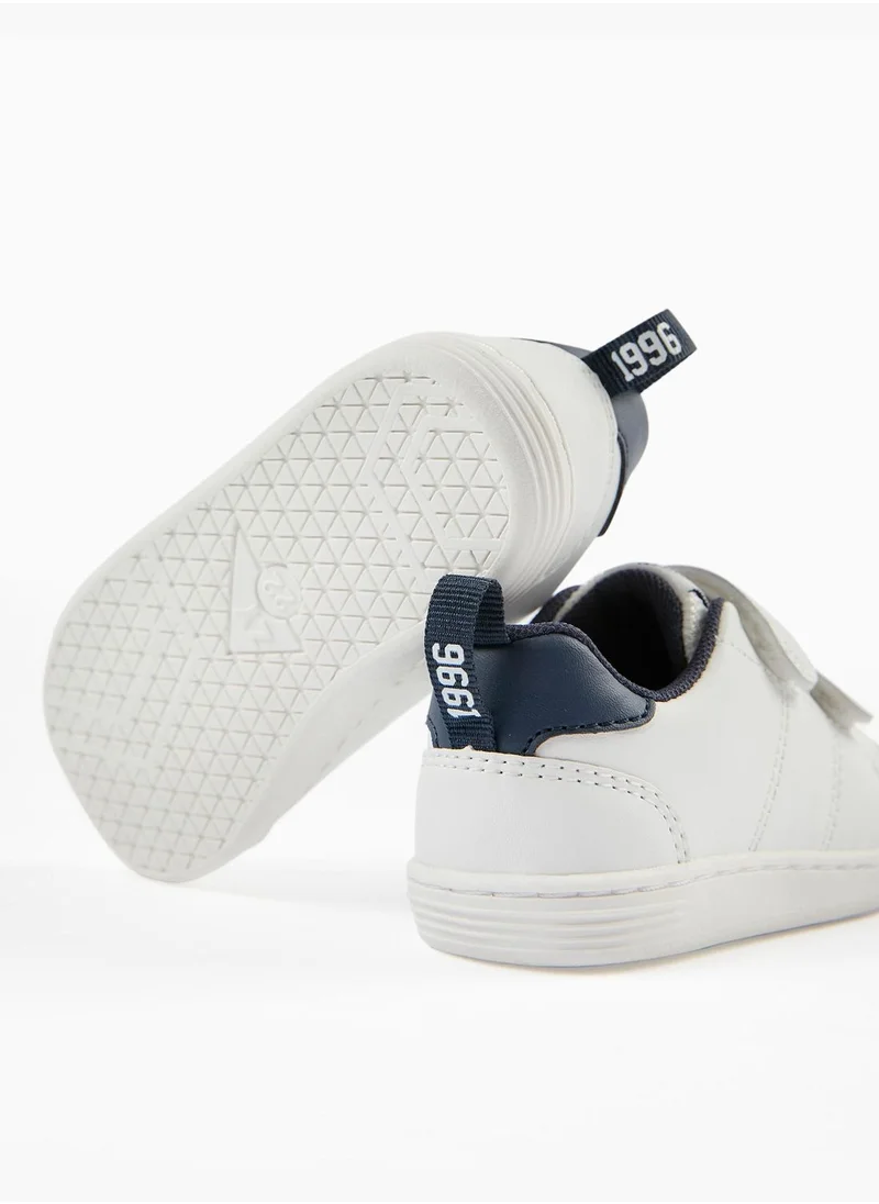 زيبي Zippy Trainers For Babies - White Dark Blue