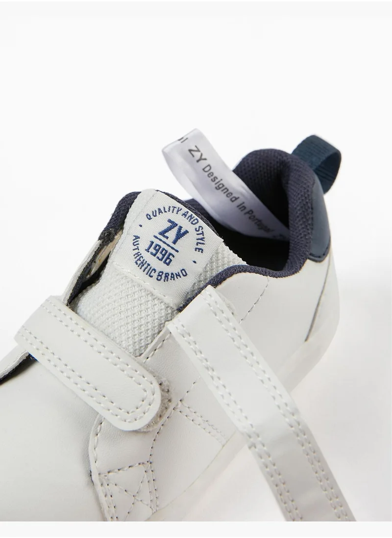 زيبي Zippy Trainers For Babies - White Dark Blue
