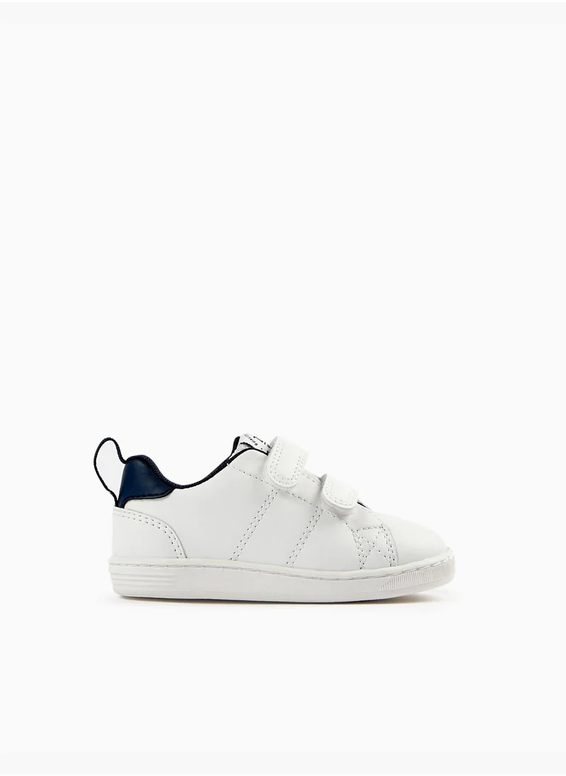 زيبي Zippy Trainers For Babies - White Dark Blue