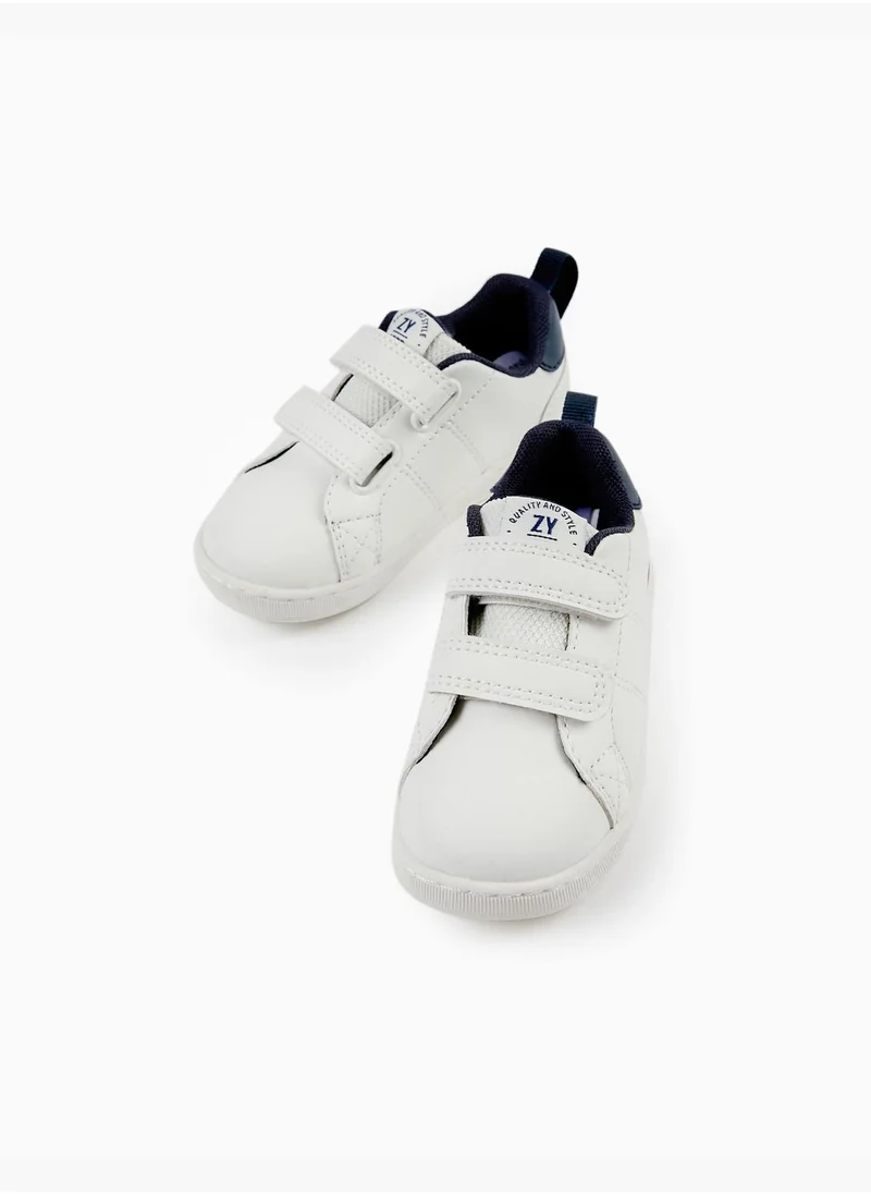 زيبي Zippy Trainers For Babies - White Dark Blue
