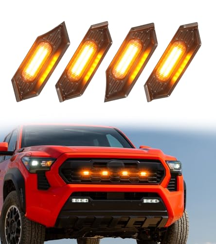 NEOXIST DirectSnap LED Grill Lights for 2024 2025 2026 Toyota Tacoma 4th Gen Accessories Raptor Grille Light Bar Only Fits TRD SportOff RoadPreRunner Amber - Image 1