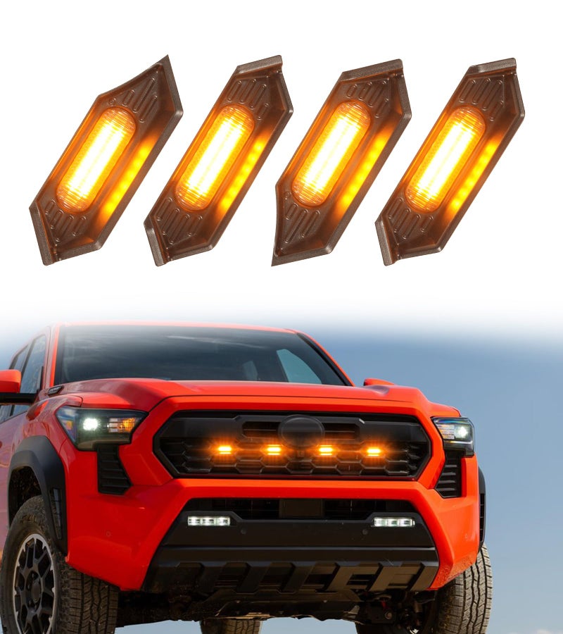 NEOXIST DirectSnap LED Grill Lights for 2024 2025 2026 Toyota Tacoma 4th Gen Accessories Raptor Grille Light Bar Only Fits TRD SportOff RoadPreRunner Amber - Image 2