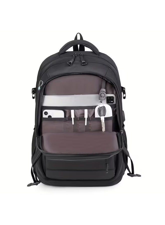 SamoDani Business Laptop Backpack, Anti-Theft & Waterproof, Fits 15.6” Laptop, Lightweight & Durable Travel Backpack for Work, Study & Daily Use (Black) - Image 2