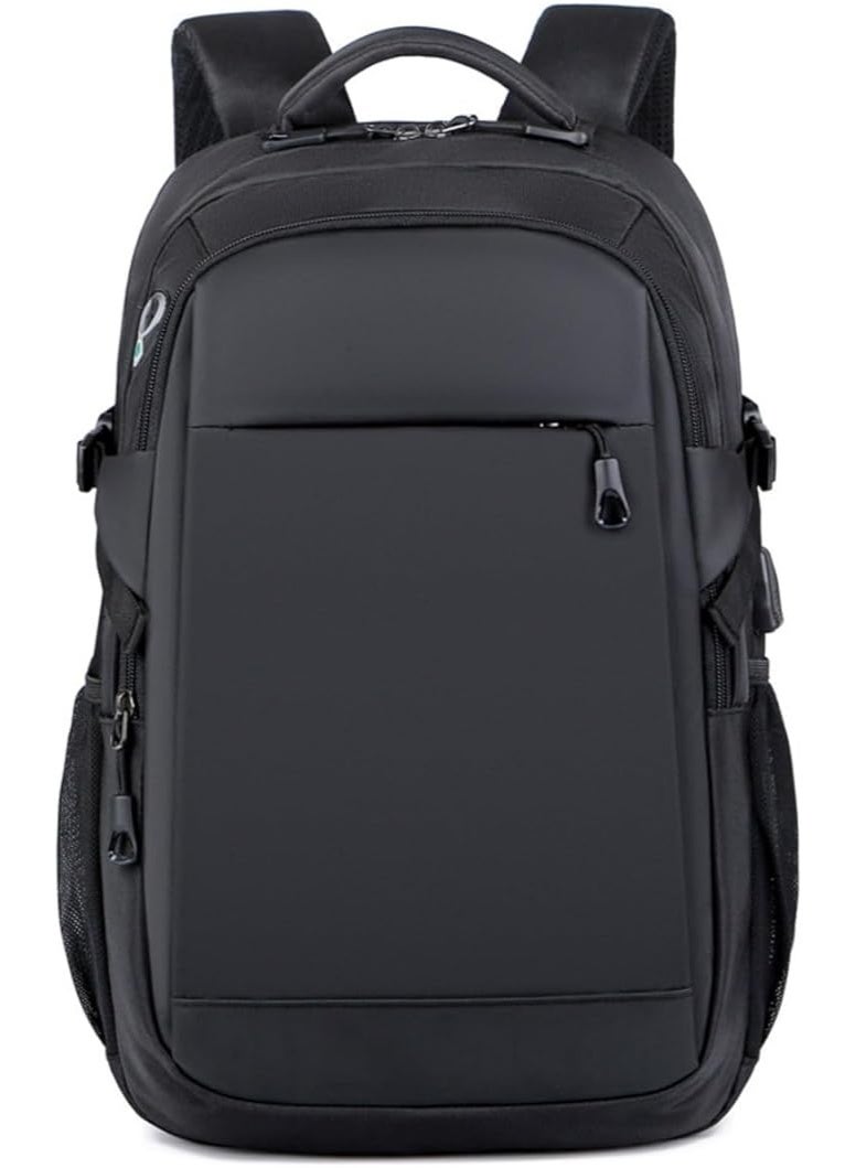 SamoDani Business Laptop Backpack, Anti-Theft & Waterproof, Fits 15.6” Laptop, Lightweight & Durable Travel Backpack for Work, Study & Daily Use (Black) - Image 4