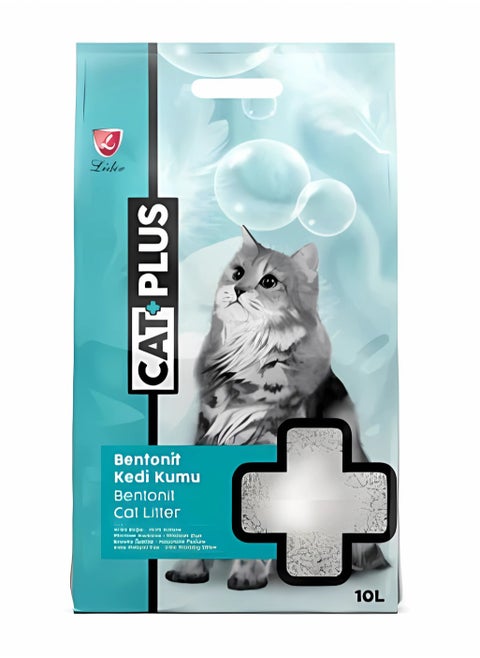 CatPlus High Performance Absorption And Clumping Unscented Cat Litter , Suitable For Sensitive Cats 10L