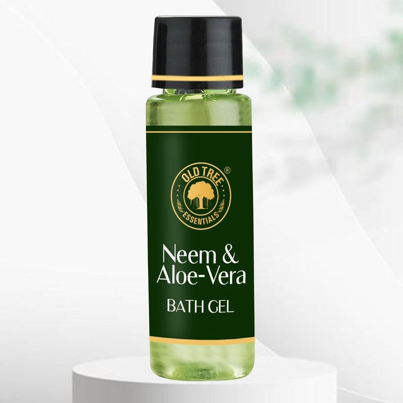 Old Tree Neem  Aloevera Bath Gel Toiletries Kit 30ml  Set of 100 Pcs  Travel Size Bath Gel for Body Wash Hotel Guest House  Hotel Amenities and Accessories - Image 2