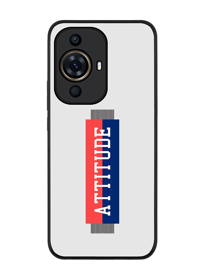 Stylizedd Rugged Black Edge case for Huawei nova 11 Pro, Slim fit Soft Case Flexible Rubber Edges Anti Drop TPU Gel Thin Cover - Attitue - Image 1