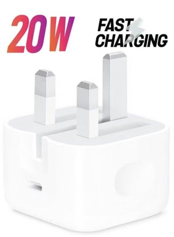 iPhone 20W Fast Charger | USB C Wall Fast Charger Compatible with iPhone 15/14/14 Pro/14 Pro Max/13/12/SE2020/11/XR/XS Max/X/iPad - Image 1