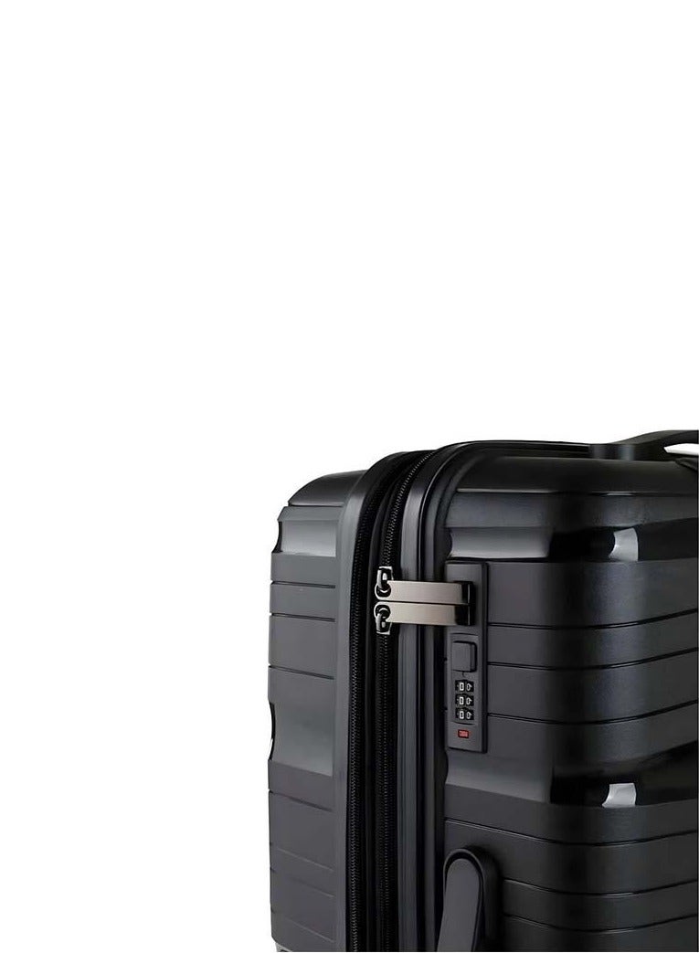 Travel-Ready 3-Piece Luggage Set - Expandable & Lightweight - Black - Image 3