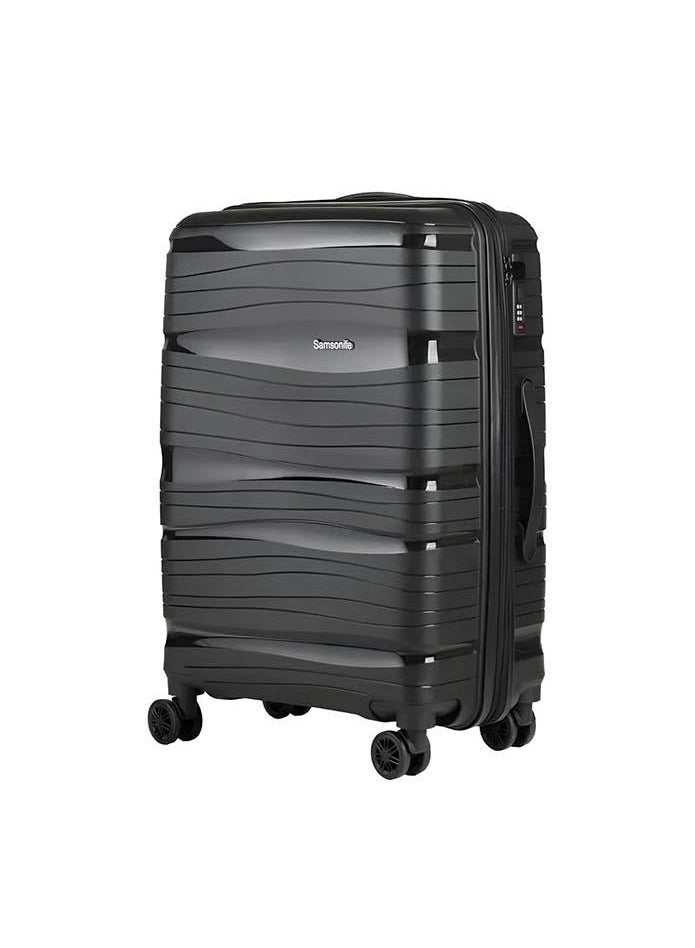 Travel-Ready 3-Piece Luggage Set - Expandable & Lightweight - Black - Image 2