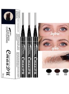 Eye Brow Contouring Eyebrow Pen Liquid with a Micro-Fork Tip Long Lasting Waterproof Smudge Proof Natural Looking for Daily Eye Brow Makeup 3 Pcs Set - pzsku/Z3FF1225D2FE98CB21F9CZ/45/_/1676531596/53893e20-dca1-4930-ae56-7c26b6d52ed9