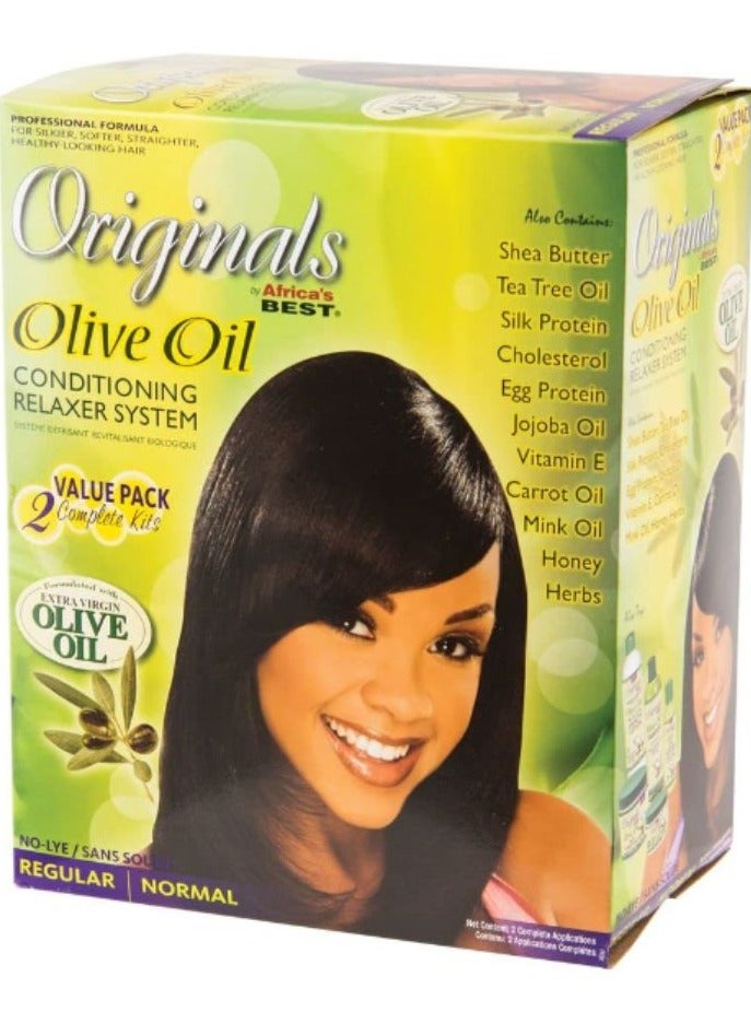 أفريكاز بست نظام الاسترخاء بزيت الزيتون من أوريج للنساء، حزمة من تطبيقين