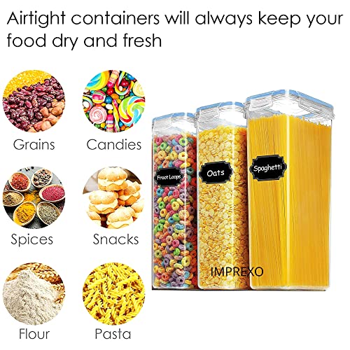 IMPREXO Air Tight Food Storage Containers Kitchen Containers For Storage Set Plastic Storage Box For Kitchen Airtight Containers Storage Jar Set For Kitchen Storage (Pack Of 3, 2150 ML),Transparent - Image 3