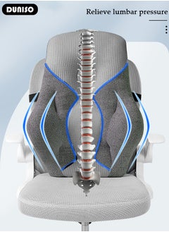 DUNISO Lumbar Support Pillow with Breathable Hole for Office Chair and Car Seat, Ergonomic Memory Foam Back Cushion for Improve Lower Back PainRelief and Sitting Posture  - Image 2