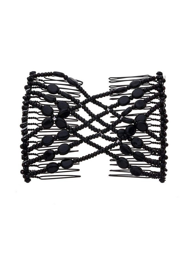 Lovef 3Pcs Magic Hair Comb Ladies Bead Stretchy Women Hair Combs Professional Double Magic Slide Metal Comb Clip Hairpins - Image 5