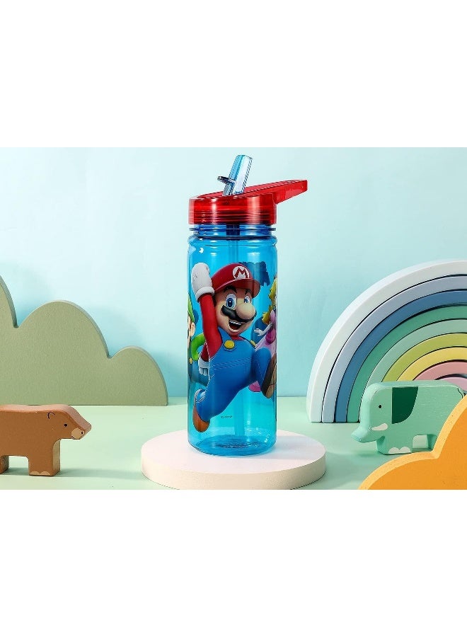 Nintendo Stor Nintendo Super Mario Ecozen Water Bottle for Kids – 580ml BPA-Free Reusable Leak-Proof Drinking Bottle with Flip-Top Lid, Lightweight Durable School Sports Travel Bottle for Boys & Girls - Image 3