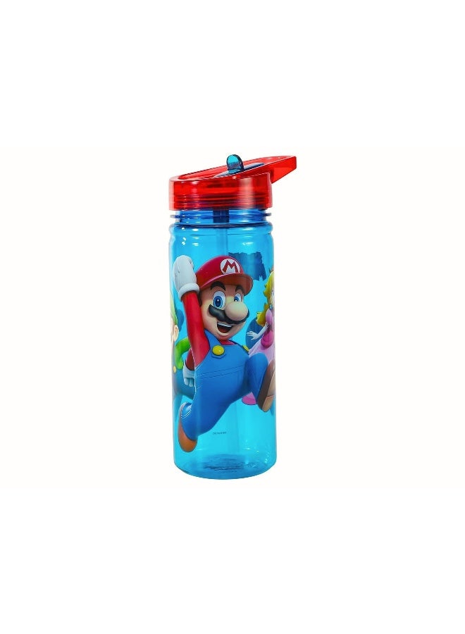 Nintendo Stor Nintendo Super Mario Ecozen Water Bottle for Kids – 580ml BPA-Free Reusable Leak-Proof Drinking Bottle with Flip-Top Lid, Lightweight Durable School Sports Travel Bottle for Boys & Girls - Image 1