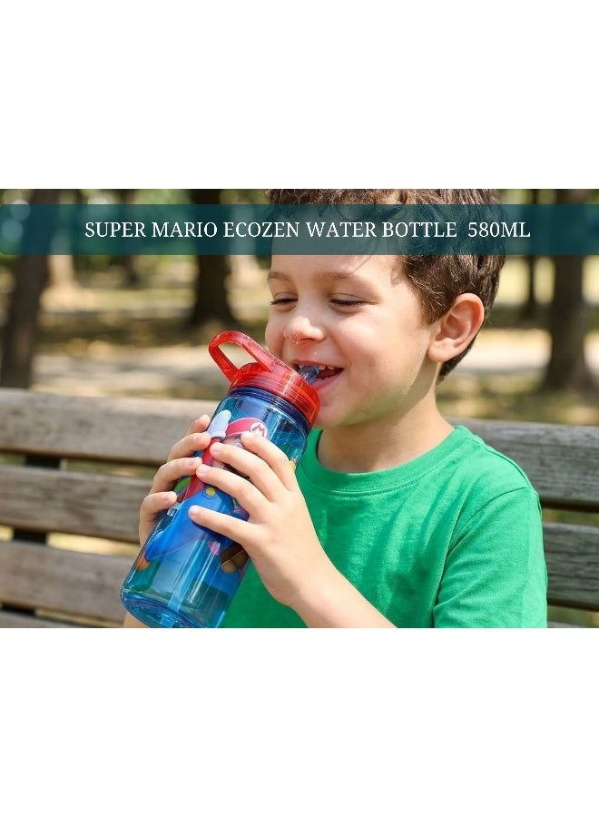 Nintendo Stor Nintendo Super Mario Ecozen Water Bottle for Kids – 580ml BPA-Free Reusable Leak-Proof Drinking Bottle with Flip-Top Lid, Lightweight Durable School Sports Travel Bottle for Boys & Girls - Image 5