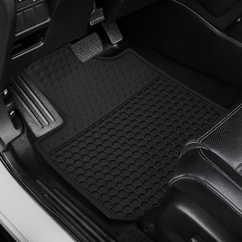 Matericuo Custom Fit Car Floor Mats for Chevrolet Tahoe/GMC Yukon/Cadillac Escalade (2021-2025) - Black Rubber Auto Liner - Image 5