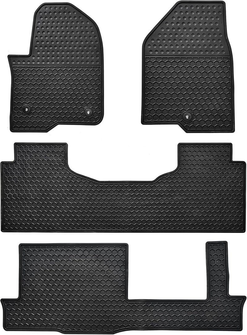Matericuo Custom Fit Car Floor Mats for Chevrolet Tahoe/GMC Yukon/Cadillac Escalade (2021-2025) - Black Rubber Auto Liner - Image 1