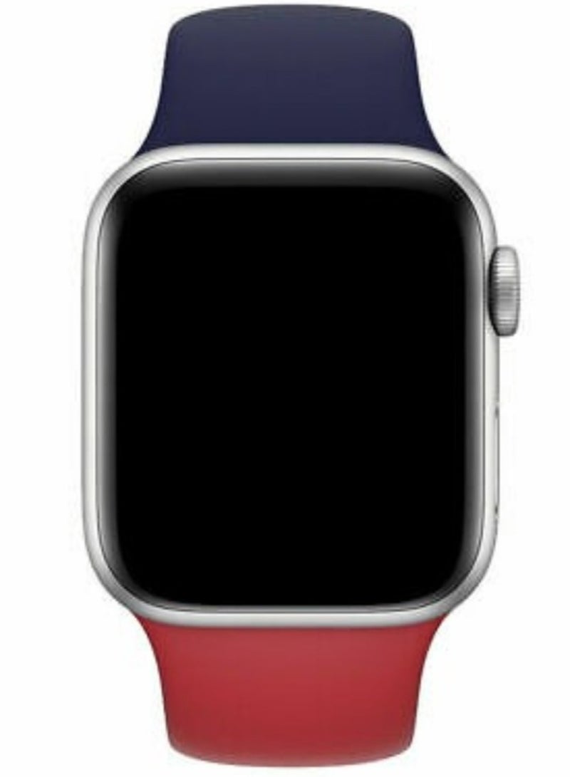 ELTRAZONE Dual Color Soft Silicone Watch Strap For Apple Watch Band /41mm For iWatch Series 7/6/SE/5/4/3/2/1/ - Image 2