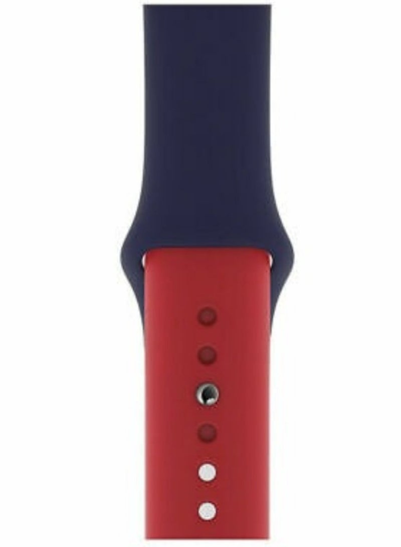 ELTRAZONE Dual Color Soft Silicone Watch Strap For Apple Watch Band /41mm For iWatch Series 7/6/SE/5/4/3/2/1/ - Image 3