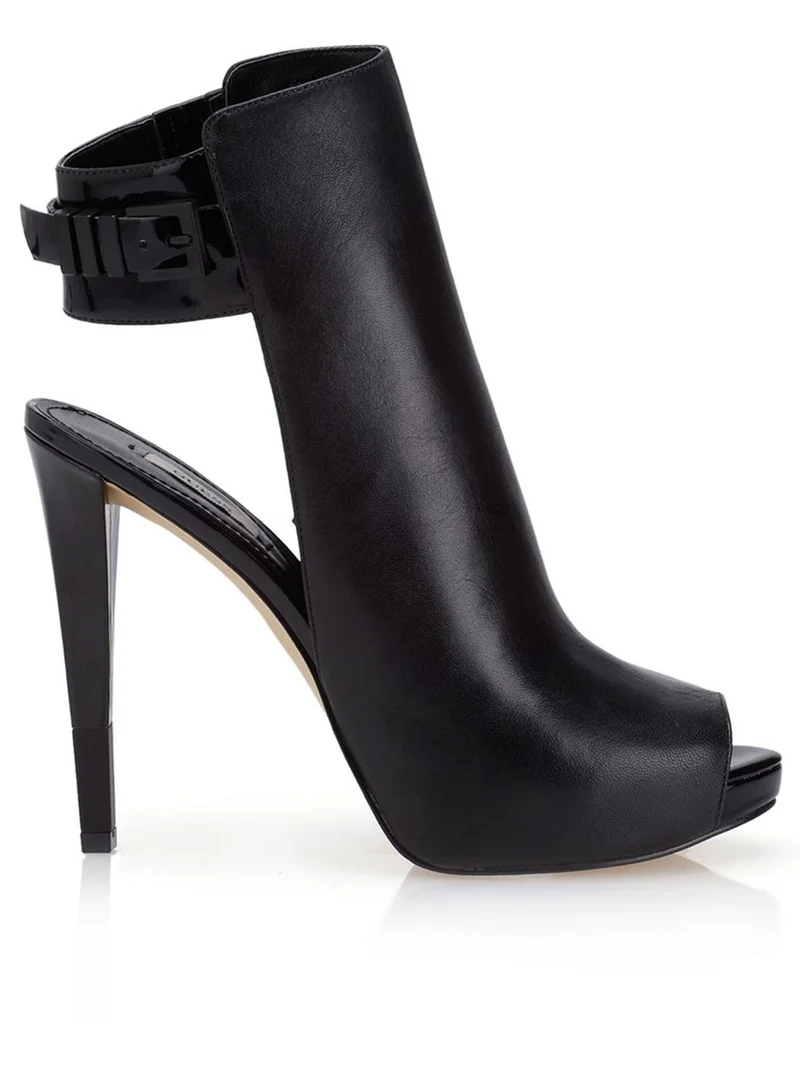 GUESS Open Back Peep Toe Booties