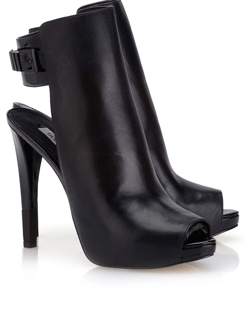 GUESS Open Back Peep Toe Booties