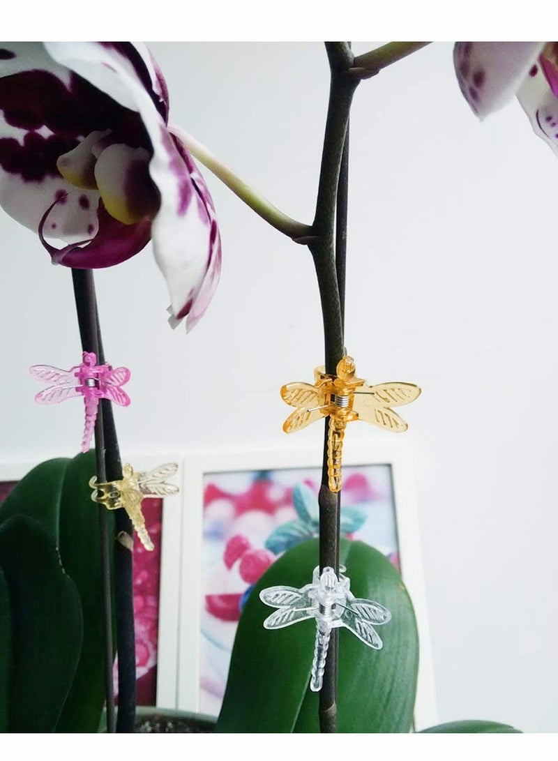 Y&D 60 PCS Orchid Clips 30 Pcs Dragonfly Plant Clips and Ladybug Garden Support Vine for Flower - Image 3