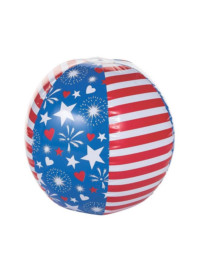 Fun Express - Patriotic Giant Beach Ball for Fourth of July - Toys - Inflates - Beach Balls - Fourth of July - 1 Piece - Image 1