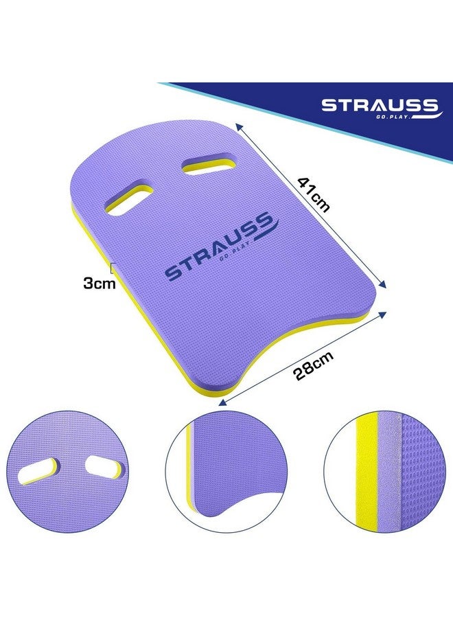 STRAUSS Swimming Kick Board | Floating Board for Swimming Pool Training Aid Exercise Equipment | Swimming Accessories for Adults and Kids | Swimming Float Pad for Beginners,(Purple) - Image 2