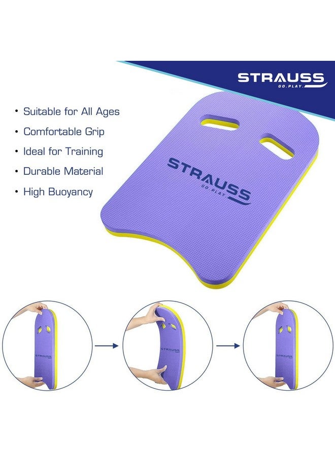 STRAUSS Swimming Kick Board | Floating Board for Swimming Pool Training Aid Exercise Equipment | Swimming Accessories for Adults and Kids | Swimming Float Pad for Beginners,(Purple) - Image 3