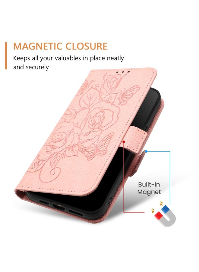 S-TOP Case For BLU View 5 Pro Embossed Rose RFID Anti-theft Leather Phone Case - Image 5