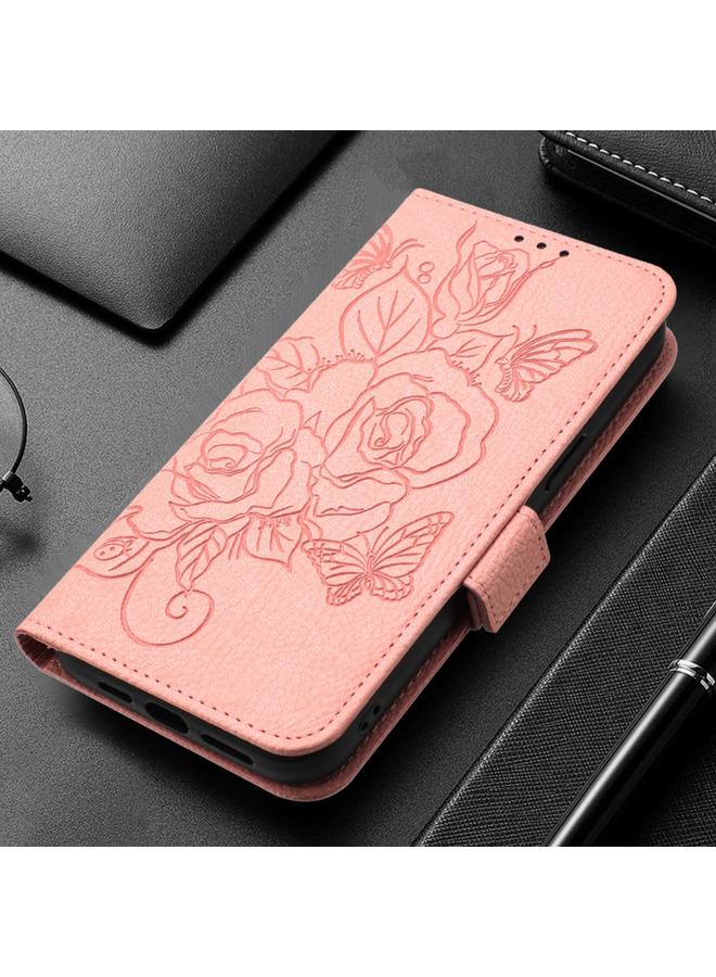 S-TOP Case For BLU View 5 Pro Embossed Rose RFID Anti-theft Leather Phone Case - Image 2